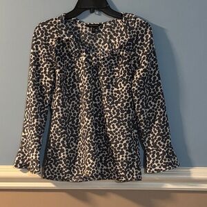 Women's Banana Republic Grey and White Polka Dot Top size XS